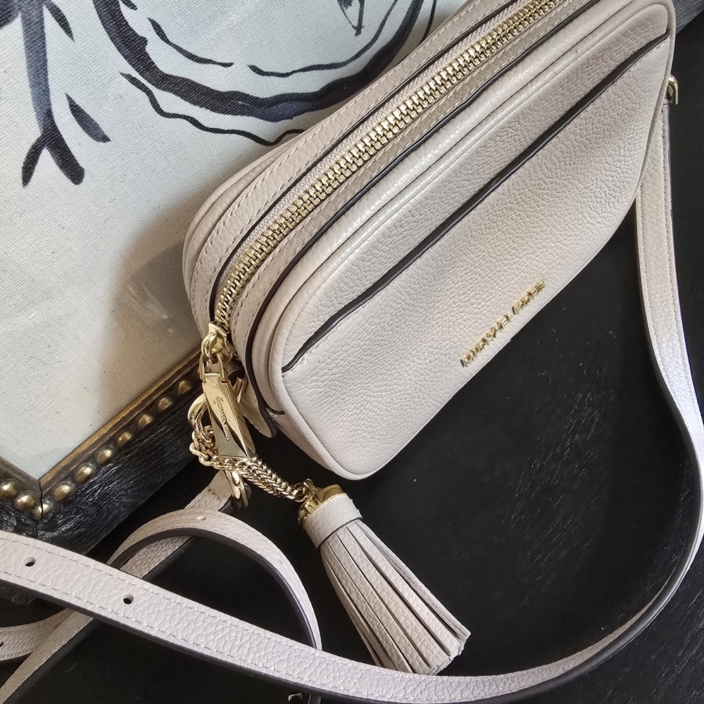 Michael Kors Jet Set Small Pebbled Leather Convertible Crossbody Belt Bag Soft P - Picture 5 of 11